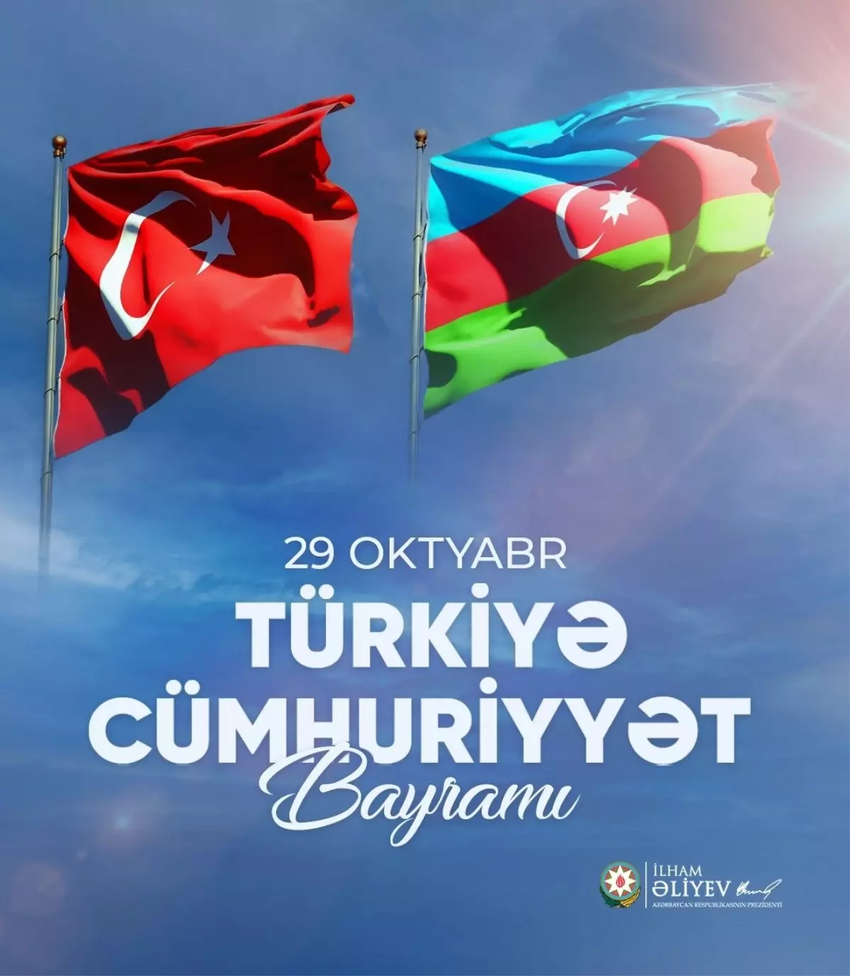 Azerbaycan Cumhurbaşkanı Aliyev’den Türkiye’ye Cumhuriyet Bayramı Tebriği